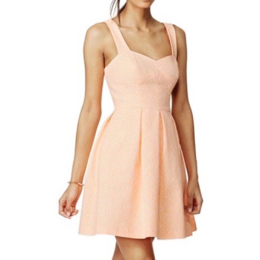 Shoshanna Orange floral Serena cocktail dress